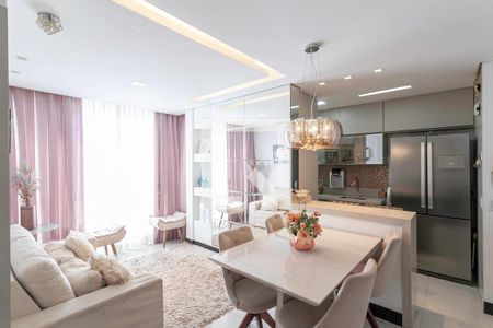 Sala 1 de apartamento à venda com 4 quartos, 143m² em Castelo, Belo Horizonte