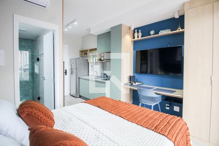 Sala/Quarto/Cozinha de kitnet/studio para alugar com 1 quarto, 25m² em Mooca, São Paulo