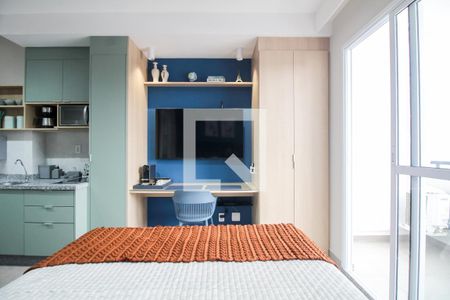 Sala/Quarto/Cozinha de kitnet/studio para alugar com 1 quarto, 25m² em Mooca, São Paulo