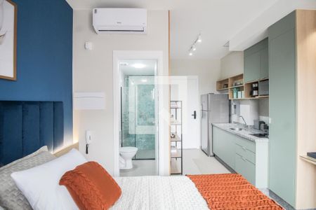 Sala/Quarto/Cozinha de kitnet/studio para alugar com 1 quarto, 25m² em Mooca, São Paulo