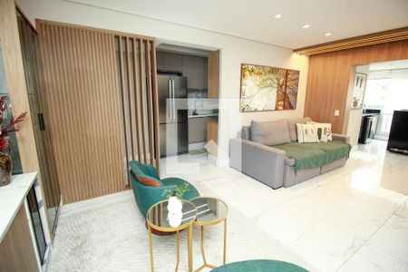 Sala de apartamento para alugar com 3 quartos, 113m² em Vila Assunção, Santo André