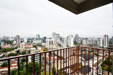 varanda Sala de kitnet/studio para alugar com 1 quarto, 29m² em Pinheiros, São Paulo