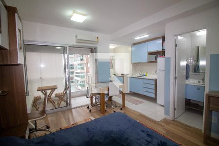 Sala / Quarto - Studio de kitnet/studio para alugar com 1 quarto, 33m² em Itaim Bibi, São Paulo