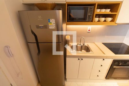 Cozinha de apartamento para alugar com 1 quarto, 32m² em Vila Mariana, São Paulo