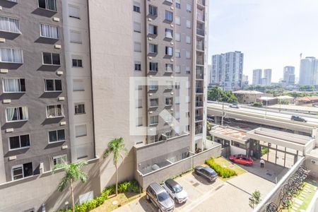 Sala/Cozinha - Vista de apartamento para alugar com 1 quarto, 25m² em Belenzinho, São Paulo