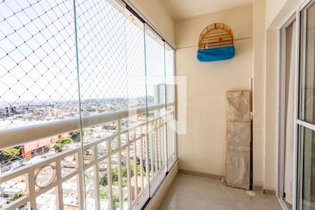 Varanda da sala  de apartamento à venda com 2 quartos, 56m² em Centro, Diadema