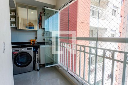 Varanda da sala  de apartamento à venda com 2 quartos, 56m² em Centro, Diadema