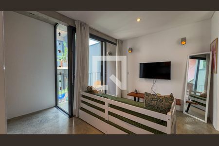 Sala e Cozinha de apartamento à venda com 1 quarto, 36m² em Brooklin, São Paulo