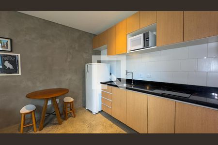 Sala e Cozinha de apartamento à venda com 1 quarto, 36m² em Brooklin, São Paulo