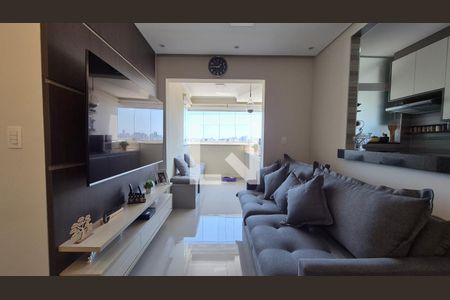 Sala  de apartamento à venda com 2 quartos, 54m² em Vila Humaita, Santo André
