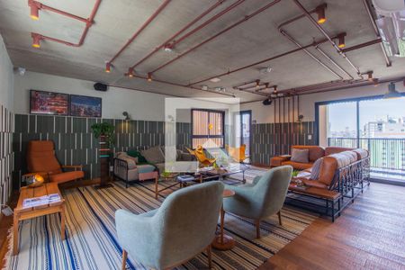 Área comum - Salão de festas de kitnet/studio à venda com 1 quarto, 18m² em Pinheiros, São Paulo