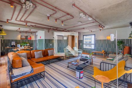 Área comum - Salão de festas de kitnet/studio à venda com 1 quarto, 22m² em Pinheiros, São Paulo