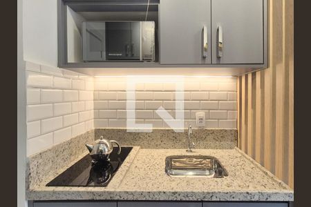 Cozinha de apartamento para alugar com 1 quarto, 25m² em Vila Nova Conceição, São Paulo