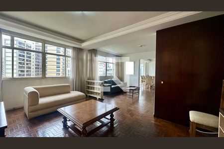 Sala  de apartamento à venda com 4 quartos, 200m² em Funcionários, Belo Horizonte