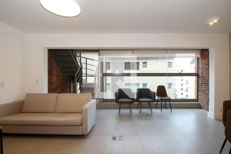 Ambientes Integrados (Sala de Estar, Jantar e Cozinha) de apartamento para alugar com 2 quartos, 80m² em Jardim Paulista, São Paulo
