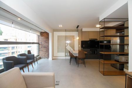 Ambientes Integrados (Sala de Estar, Jantar e Cozinha) de apartamento para alugar com 2 quartos, 80m² em Jardim Paulista, São Paulo