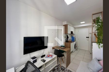 Sala de casa de condomínio para alugar com 1 quarto, 28m² em Jardim Caravelas, São Paulo