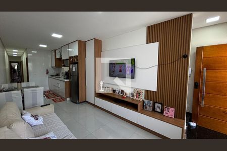 Sala - Cozinha de casa para alugar com 3 quartos, 130m² em Vila Camilópolis, Santo André