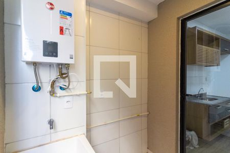 Varanda integrada com área de Serviço de apartamento para alugar com 2 quartos, 38m² em Usina Piratininga, São Paulo