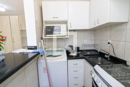 Cozinha de apartamento para alugar com 1 quarto, 24m² em Centro Histórico, Porto Alegre
