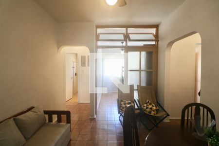 Sala de apartamento para alugar com 2 quartos, 55m² em Jardim Tres Marias, Guarujá