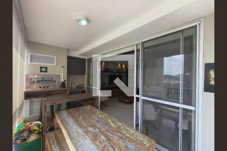 Varanda Gourmet - Sala de apartamento à venda com 4 quartos, 166m² em Barra Olímpica, Rio de Janeiro