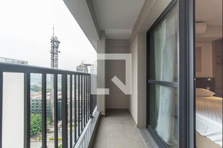 Varanda de kitnet/studio para alugar com 1 quarto, 24m² em Vila Cordeiro, São Paulo