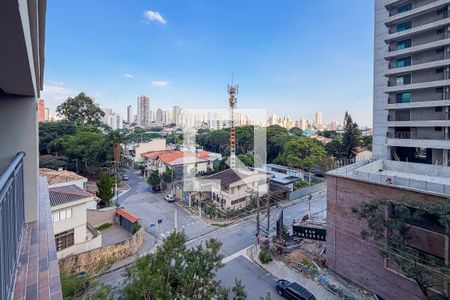 Varanda da Sala - Vista de apartamento à venda com 3 quartos, 123m² em Jardim Aurelia, São Paulo