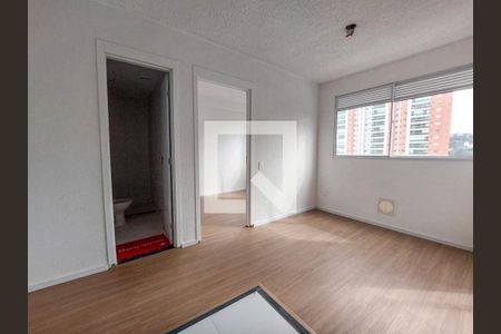 Sala/Cozinha de apartamento à venda com 2 quartos, 32m² em Jardim Caravelas, São Paulo