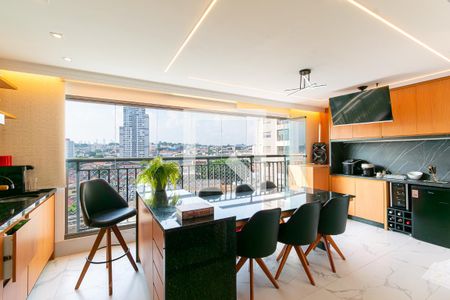 Varanda Gourmet de apartamento à venda com 3 quartos, 120m² em Jardim Teresa, São Paulo