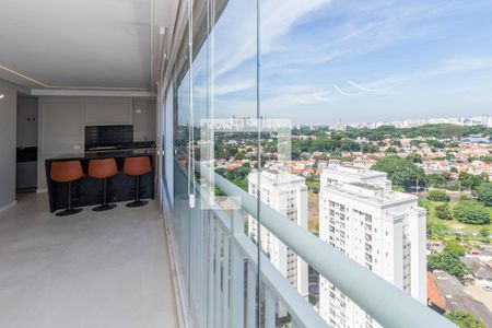 Varanda da Sala de apartamento para alugar com 3 quartos, 127m² em Vila Anastácio, São Paulo