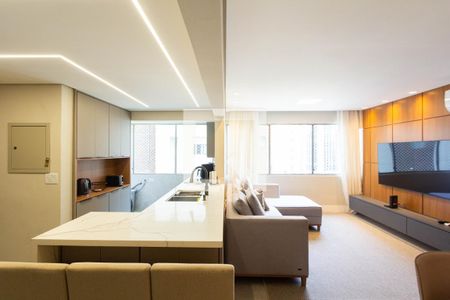 Sala/Cozinha de apartamento para alugar com 2 quartos, 92m² em Vila Nova Conceição, São Paulo