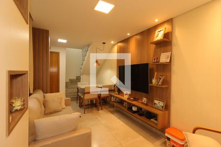 Sala de apartamento à venda com 2 quartos, 86m² em Vila Linda, Santo André