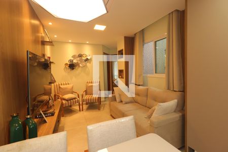 Sala de apartamento à venda com 2 quartos, 86m² em Vila Linda, Santo André