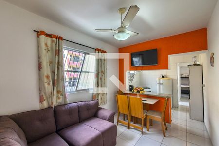 Sala de apartamento para alugar com 1 quarto, 52m² em Guilhermina, Praia Grande