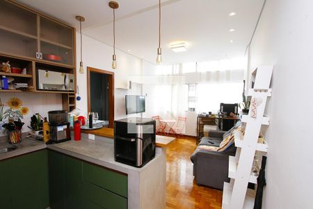 Sala de kitnet/studio para alugar com 1 quarto, 60m² em Funcionários, Belo Horizonte
