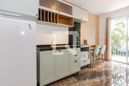 Sala/Cozinha de apartamento para alugar com 1 quarto, 27m² em Campo Belo, São Paulo