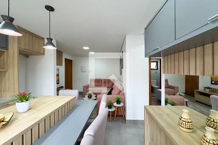 Sala de Jantar de apartamento à venda com 2 quartos, 55m² em Jardim Vera Cruz, São Bernardo do Campo