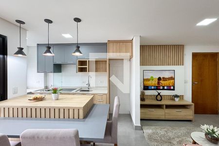 Sala de apartamento à venda com 2 quartos, 55m² em Jardim Vera Cruz, São Bernardo do Campo