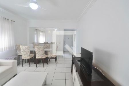 Sala de apartamento para alugar com 2 quartos, 92m² em Vila Alzira, Guarujá