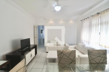 Sala de apartamento para alugar com 2 quartos, 92m² em Vila Alzira, Guarujá