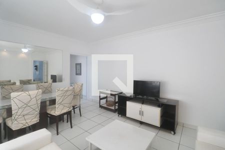 Sala de apartamento para alugar com 2 quartos, 92m² em Vila Alzira, Guarujá