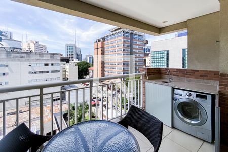 Varanda / Área de Serviço de apartamento à venda com 2 quartos, 57m² em Bela Vista, São Paulo