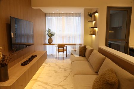 Sala de apartamento para alugar com 2 quartos, 81m² em Brooklin, São Paulo