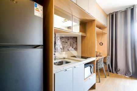 Cozinha de kitnet/studio para alugar com 1 quarto, 25m² em Tatuapé, São Paulo