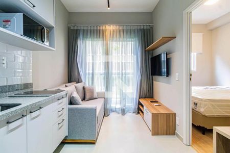 Sala/Cozinha de apartamento para alugar com 1 quarto, 25m² em Vila Lageado, São Paulo