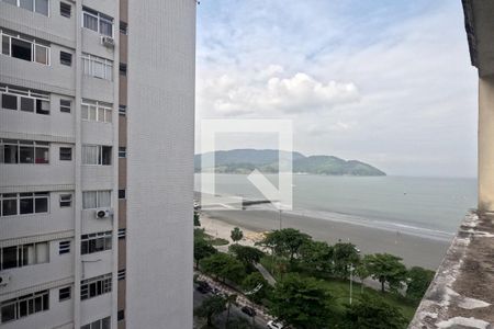 Vista da Sala  - Lateral de apartamento para alugar com 1 quarto, 80m² em Aparecida, Santos