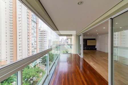 Varanda da Sala de apartamento para alugar com 3 quartos, 169m² em Brooklin, São Paulo