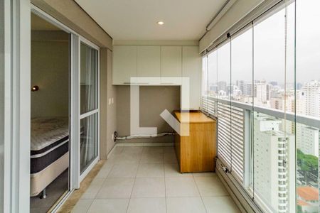 Varanda integrada com Área de Serviço de apartamento para alugar com 1 quarto, 33m² em Brooklin, São Paulo