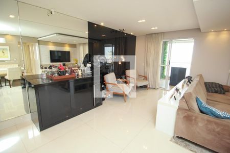 sala de apartamento à venda com 3 quartos, 115m² em Vila Valparaíso, Santo André